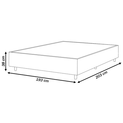 Base de Cama Box King Zeus Linho Gelo 26760 - Vian