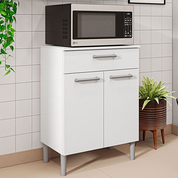 Armário de Cozinha Diamante 2 Portas 1 Gaveta Branco - Kits Paraná