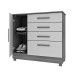 Cômoda Chicago 1 Porta 4 Gavetas Neve 13558 - Tcil Móveis