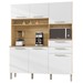 Cozinha Compacta Montesa 6 Portas 2 Gavetas Freijó/Supremo - Kits Paraná