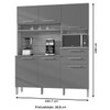Cozinha Compacta Montesa 6 Portas 2 Gavetas Ripado 3d Freijó/Supremo - Kits Paraná
