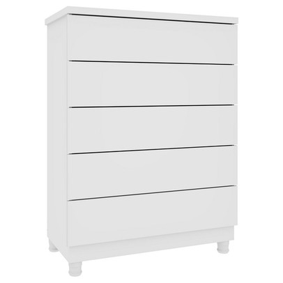 Cômoda Premium 5 Gavetas Neve - Tcil Móveis