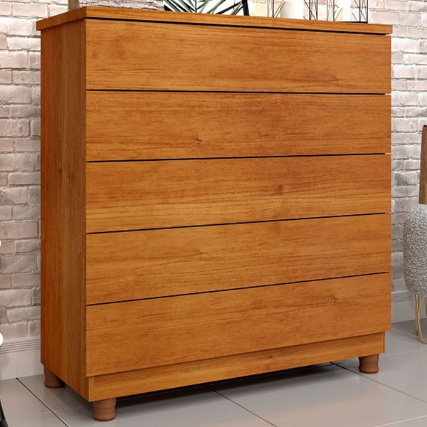 Cômoda Premium 5 Gavetas Cinamomo - Tcil Móveis