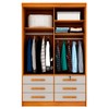 Guarda-Roupa Casal Chicago 2 Portas 6 Gavetas Cinamomo/Off White - Tcil Móveis