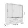 Guarda-Roupa Chicago 3 Portas 9 Gavetas Neve - Tcil Móveis