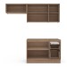 Cozinha Compacta Campanele 6 Portas 3 Gavetas Castanho/Cinza - Politorno