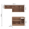 Cozinha Compacta Campanele 6 Portas 3 Gavetas Castanho/Cinza - Politorno