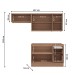 Cozinha Compacta Campanele 6 Portas 3 Gavetas Castanho/Cinza - Politorno