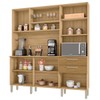 Cozinha Compacta Ferrara 6 Portas 2 Gavetas Ripado 3d Freijó/Supremo - Kits Paraná