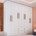 Guarda-Roupa de Casal Las Vegas 8 Portas 4 Gavetas Branco - Doripel