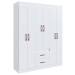 Guarda-Roupa de Solteiro Montevidéu 6 Portas 2 Gavetas Branco - Doripel