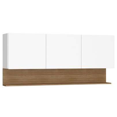 Armário Aéreo Cozinha Line 3 Portas Supremo/Freijó - Kits Paraná