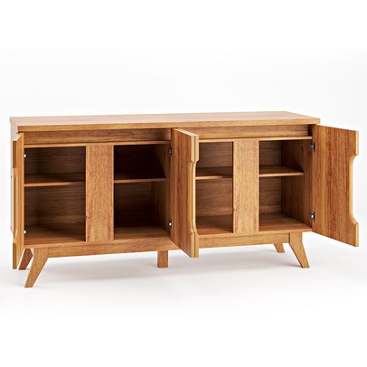 Balcão Buffet Maiky 4 Portas Mel - Viero Móveis