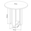 Mesa de Jantar 4 Lugares Bebel Mel/Blonde/Nude 27066 - Viero Móveis