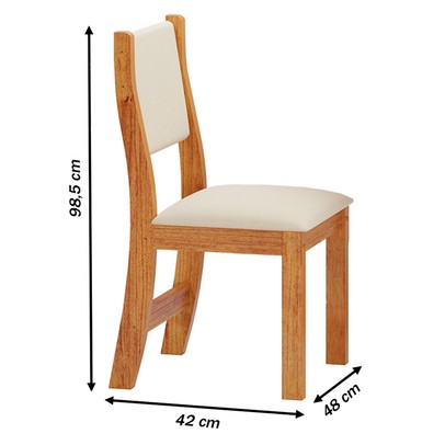 Mesa de Jantar 4 Lugares Bebel Mel/Blonde/Nude 27066 - Viero Móveis