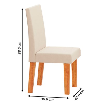 Mesa de Jantar 4 Lugares Marta Mel/Blonde/Nude 27067 - Viero Móveis