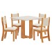 Mesa de Jantar 4 Lugares Bebel Mel/Blonde/Nude - Viero Móveis
