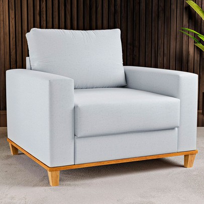 Poltrona Itália Linho Gelo - Vian