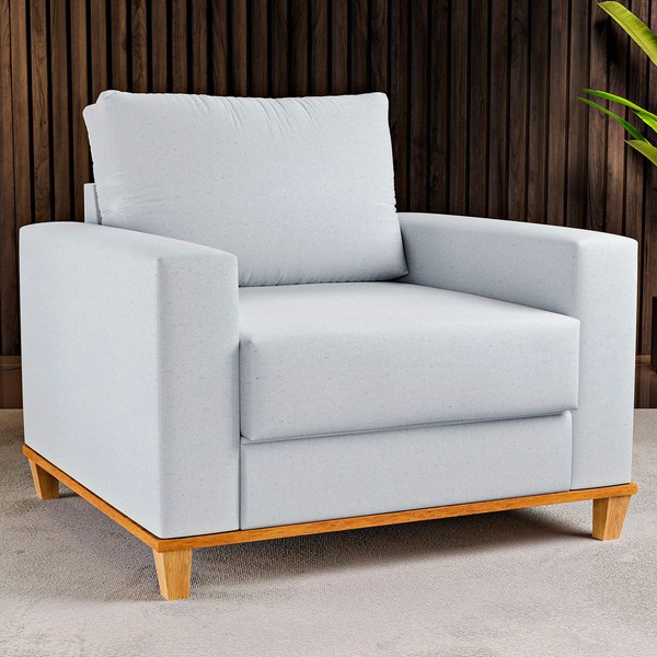 Poltrona Itália Linho Gelo - Vian