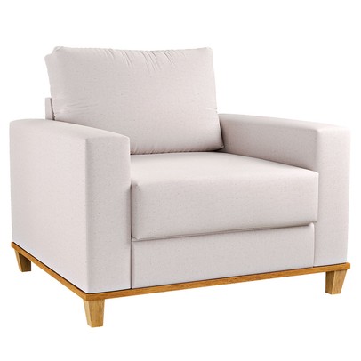 Poltrona Itália Linho Amêndoa - Vian