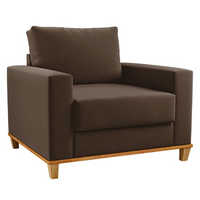 Poltrona Itália Veludo Bombom - Vian