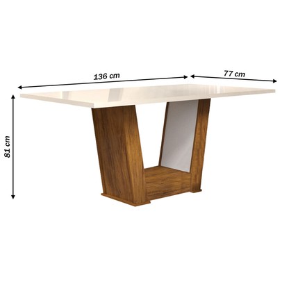 Mesa de Madeira 6 Lugares Helena Imbuia - Pnr Móveis