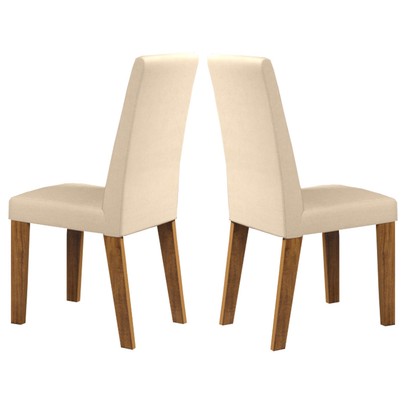 Cadeiras Kit 2 Cadeiras Helena Imbuia/Pastel Veludo - Pnr Móveis