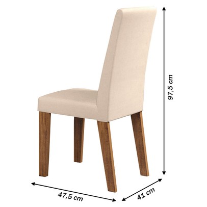 Cadeiras Kit 2 Cadeiras Helena Imbuia/Pastel Veludo - Pnr Móveis