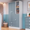 Guarda-Roupa Infantil 3 Portas 2 Gavetas Azul 1410 - Percasa