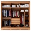 Guarda-Roupa Casal Detroit 3 Portas 3 Gavetas Naturale Tx- Fama Móveis