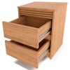 Mesa de Cabeceira Detroit 2 Gavetas Naturale Tx - Fama Móveis
