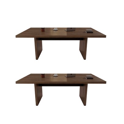 Mesa para Escritório Tamburato Charuto/Preto - Artany Móveis