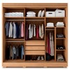 Guarda-Roupa Casal Detroit 3 Portas 3 Gavetas Naturale Tx/Off White - Fama Móveis