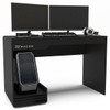 Mesa Gamer Line 1 Prateleira Preto/Branco - Politorno
