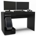 Mesa Gamer Line 1 Prateleira Preto/Branco - Politorno