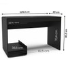 Mesa Gamer Line 1 Prateleira Preto/Branco - Politorno