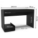Mesa Gamer Line 1 Prateleira Preto/Branco - Politorno