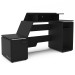 Mesa Gamer Space Two 1 Porta 2 Prateleiras Preto/Branco - Politorno