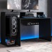 Mesa Gamer Expert 1 Prateleira Preto/Branco - Politorno