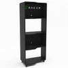 Estante para Livros Force Two 3 Prateleiras Preto/Verde - Politorno