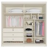 Guarda-Roupa Casal Nantes 4 Portas 3 Gavetas 100% Mdf Off White/Peroba - Europa Móveis