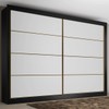Guarda-Roupa Casal Sevilha 2 Portas 6 Gavetas Flex Preto/Branco - Mademarques