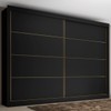 Guarda-Roupa Casal Sevilha 2 Portas 6 Gavetas Flex Preto/Branco - Mademarques