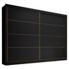 Guarda-Roupa Casal Sevilha 2 Portas 6 Gavetas Flex Preto/Branco - Mademarques