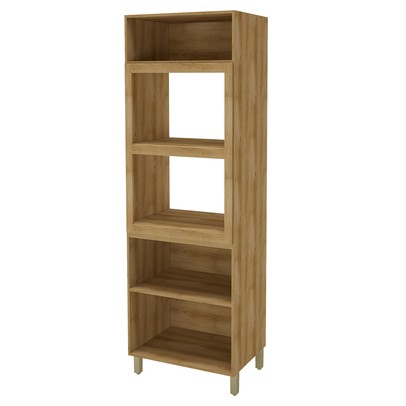 Torre Quente 3 Portas 1 Prateleira Chumbo/Castani - Indekes