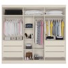 Guarda-Roupa Casal Oslo 6 Portas 6 Gavetas 100% Mdf com Espelho Off White - Mademarques