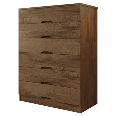 Cômoda Sevilha 6 Gavetas Braúna - Mademarques