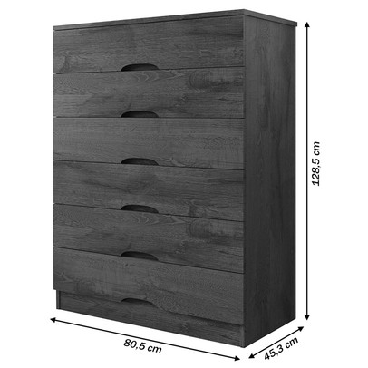 Cômoda Sevilha 6 Gavetas Peroba - Mademarques