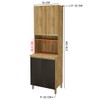 Torre Quente 4 Portas 3 Prateleiras Chumbo/Castani - Indekes