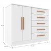 Cômoda Detroit 2 Portas 5 Gavetas Branco - Móveis Sul